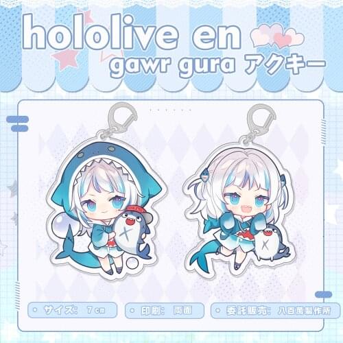 Vtuber Youtuber Hololive EN Gawr Gura Takanashi Kiara Ninomae Ina Animation Game Acrylic Figure Keychain Bags Pendant Anime Gift