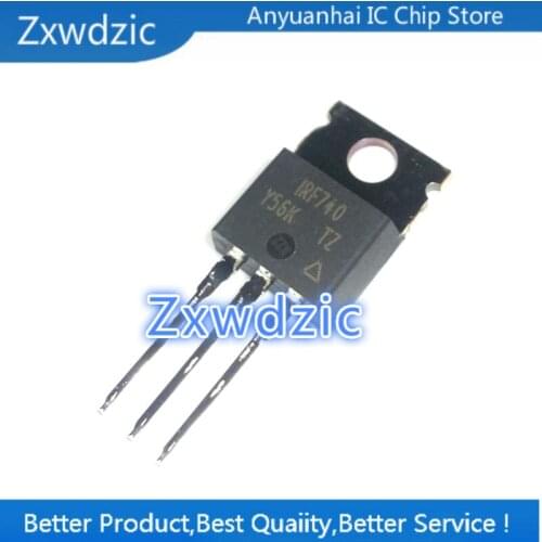 Zxwdzic 10pcs new imported original IRF740PBF IRF740 TO-220 Field effect transistor MOSFET 10A 400V
