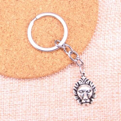 20pcs 24*16mm angry lion head Pendants DIY Men Car Key Chain Ring Holder Keyring Souvenir Jewelry Gift