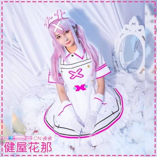 Anime VTuber Hololive Sukoya Kana Dress Nurse Uniform Outfit Cute Suit Cosplay Costume Women Halloween Free Shipping 2021 New
