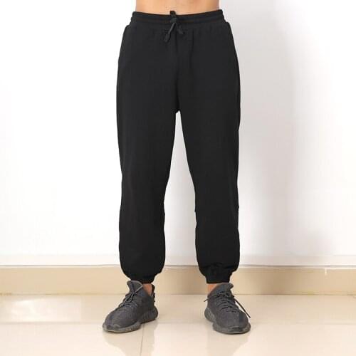 New Solid Color Casual Pants Men Brand Mens Fashion Drawstring Full Length Pants Slim Harajuku Style Pencil Pants Male