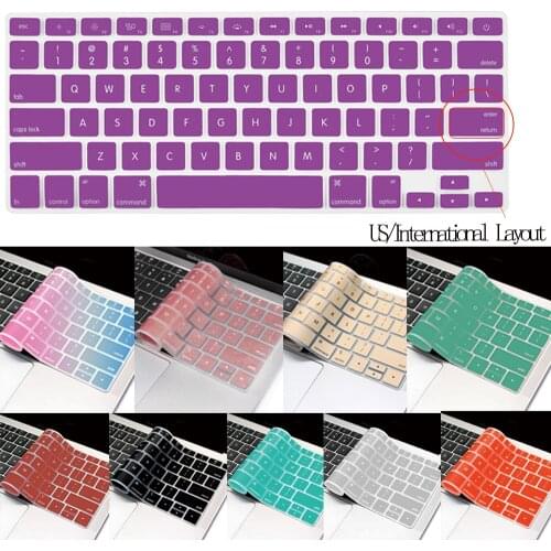 Laptop Keyboard Cover for Apple Macbook Air 13" A1932/ A2179/A2337 (M1) 2020 Dustproof Multicolor Silicone Protector Film