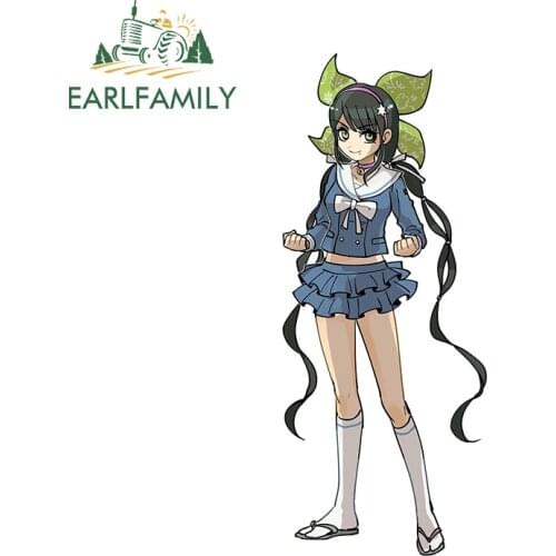 EARLFAMILY 13cm x 5.3cm for Tenko Chabashir Vinyl Car Stickers Air Conditioner Decal Surfboard Trunk JDM RV Car Door Protector