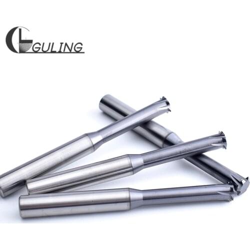 CNC 60 Degree Solid Carbide Thread Milling Cutter Pith 0.5 - 0.8 1 1.25 Single Teeth thread Mill Cutters P 1 - 1.75 2 3 3.5