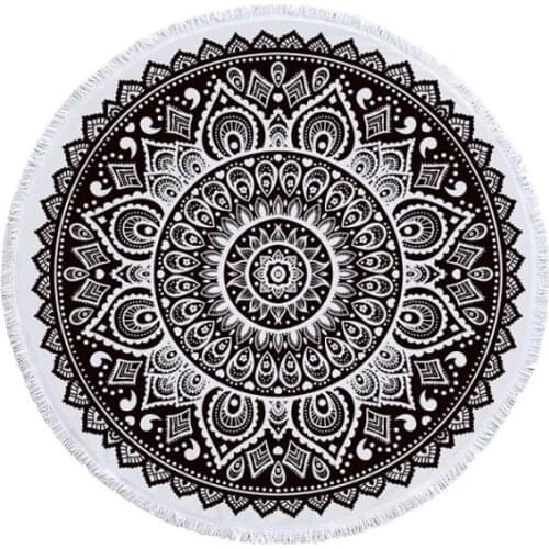 Mylb Round Beach Towel MICROFIBER SHOWER BATH TOWELS Orange Lemon Printed Circle Summer Bath Towels For Adults Shawl Mat 150CM