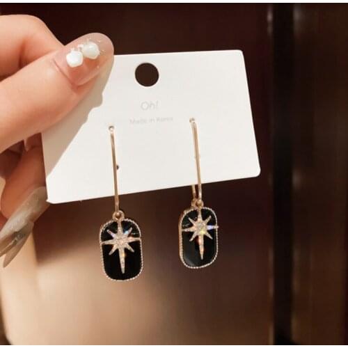 Summer new personality creative star pendant earrings luxury fashion casual dance party earrings for women holiday gifts