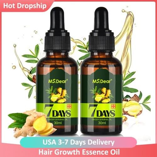 30ml Hair Growth Ginger Germinal Oil Fast Hair Growth Essential Oil Anti-Hair Loss Product Alopecia Treatment for Men Women