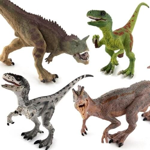 17cm Dinosaur toys Velociraptor Action figures Dinosaur decoration doll brinquedos Models Rubber Simulation Boy kids toys gift