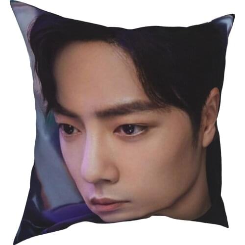 Xiao Zhan star soft flannel sofa decoration around and home cotton pillow cover sofa seat decoration
