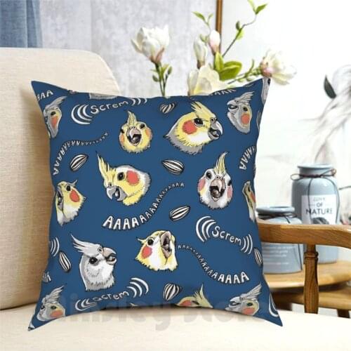 Cockatiel Screm Pillow Case Printed Home Soft DIY Pillow cover Cockatiel Cockatiels Birb Birbs Scream Screm Meme Pet Pets