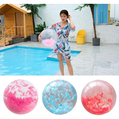 Inflatable Beach Ball Water Ball Transparent Large Size Beach Pool Paddle Volleyball Outdoor Party Kids Toys Giant Beach Ball