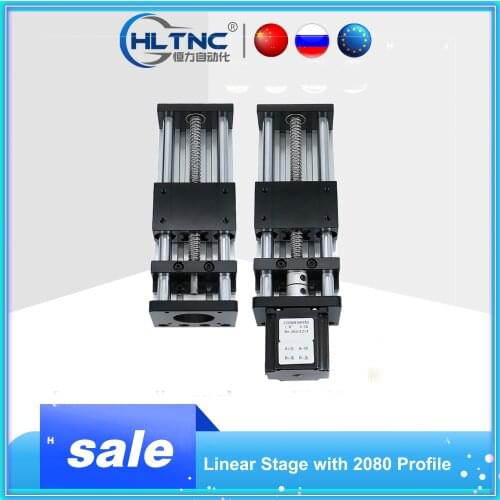 Mini Sliding Table Linear Rail Stage Guide Platform with 100mm/150/200/250/300/350/400/450/500mm Stroke SBR12-SFU1204