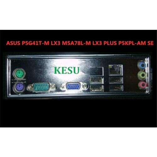 New I/O shield back plate Chassis bracket of motherboard for ASUS P5G41T-M LX3 M5A78L-M LX3 PLUS P5KPL-AM just shield backplane