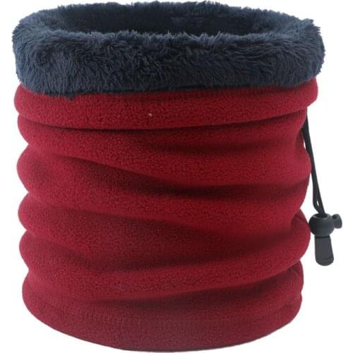 Autumn And Winter Two-user Outdoor Dual-use Warm Polar Fleece Bib Solid Color Scarf