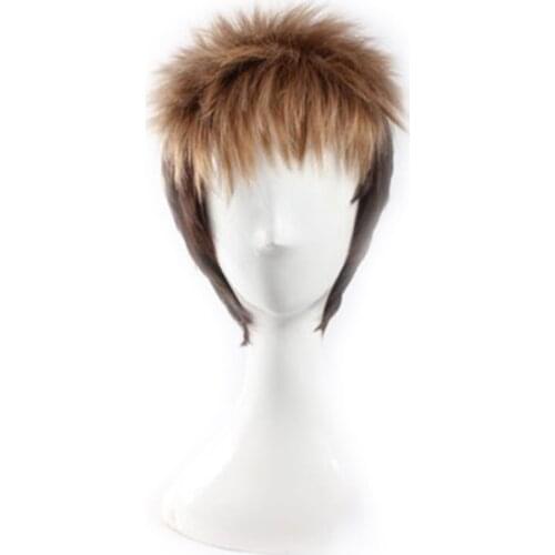 Attack on Titan Jean Kirstein Short Layered Brown Mix Dark Heat-resistant Synthetic Hair Pelucas Costume Cosplay Wig+ Wig Cap