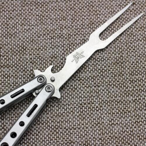 Cool Outdoor Travel Fork Butterfly Knife Toy