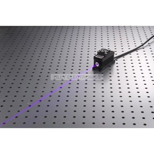 Industrial Lab 450nm 500mW Violet BlueLaser Dot Module + TTL/Analog 0-30KHZ + TEC Cooling 24 hours working
