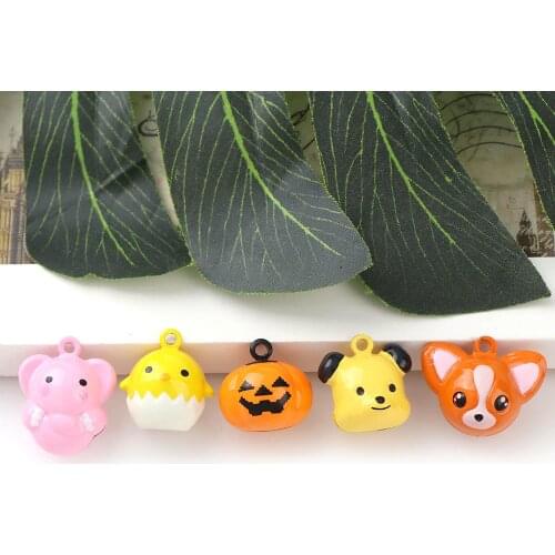 Cute 2PC Mix Style Fox Elephant Chick Bear Jingle Bells Anmials Loose Beads Festival Party Decoration/Pet Bell/DIY Crafts