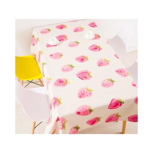 Modern European style coffee table cloth linen tablecloths cover towel thick rectangular antependium decoration fruit strawberry