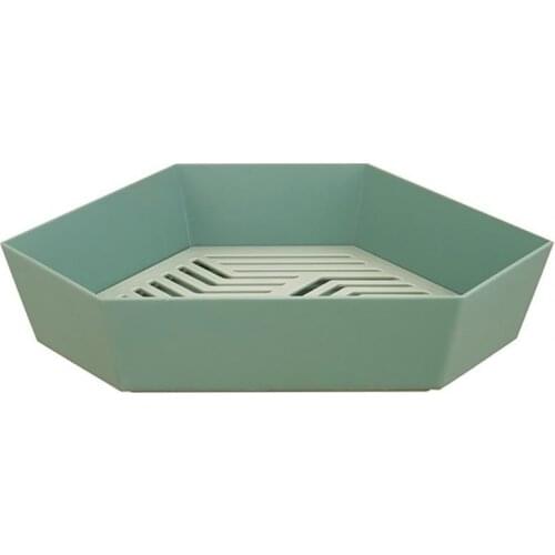 Household Supplies Geometric Double-layer Fruit Drain Basket for Kitchen