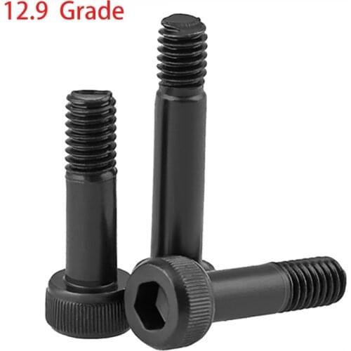 M2 M2.5 M3 M4 Carbon steel screw half thread black 12.9 grade high strength semi thread hexagon socket Model bushing screw