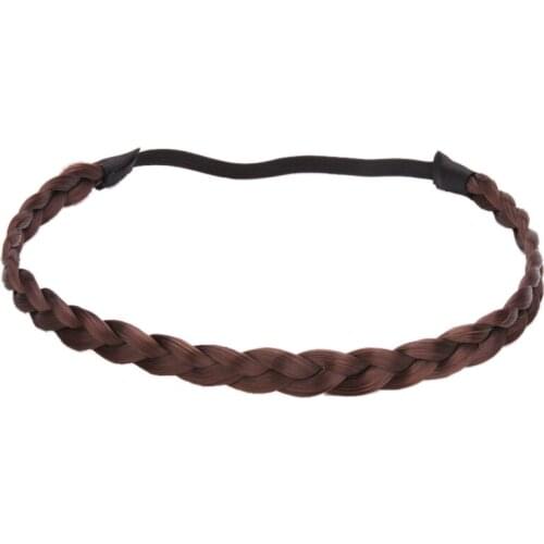 Fashion Womens Bohemia Braided Synthetic Hair Plaited Plait Lady Elastic Headband Hairband 2020 New