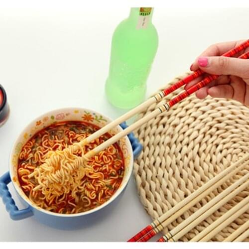 1 Pair Reusable Long Chopsticks Cook Noodles Deep Fried Hot Pot Traditional Chinese Style Bamboo Restaurant Kitchen Sushi Tools