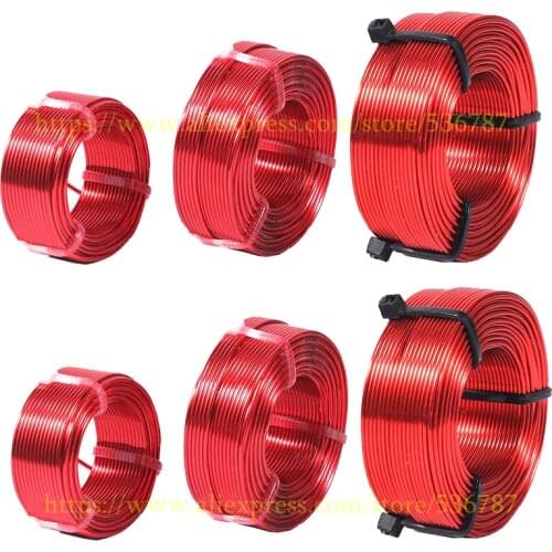 1pcs Red 4N Oxygen-Free Copper Wire Coil 0.6mm 0.1mH-1.2mH Audio Amplifier Speaker Crossover Inductor