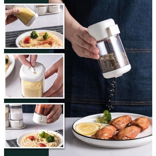 1pc Quantitative Seasonor Dispenser Spice Jar Sugar Salt Shaker Seasoning Boxes Kitchen Organizer Accessories