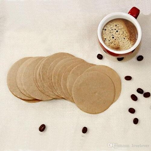 100pcs /set Original Round Coffee Filter Paper Moka Pot Coffee Maker Filter Circular Hand-poured Coffee Tools 6.8CM