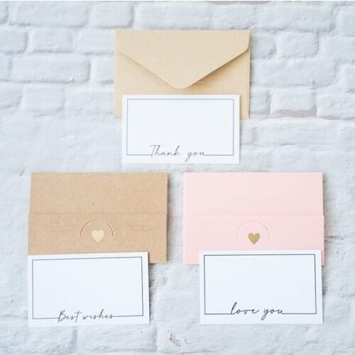 100pcs best wishes confession DIY teachers day birthday wedding invitation greeting card blessing message student stationery