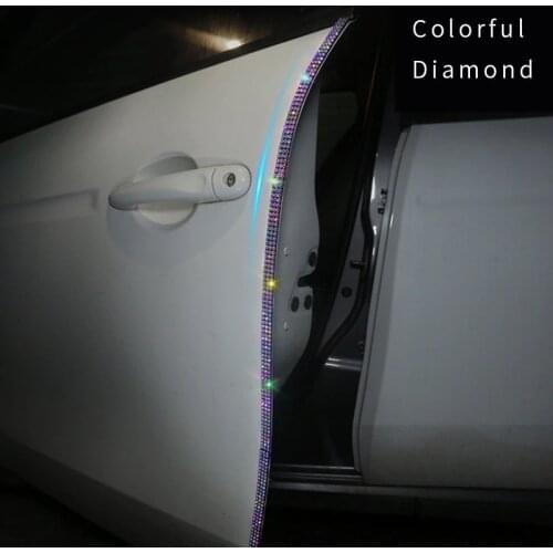 Car Door Sticker Car Multi-function Adhesive Protective Film Fashion Rhinestone Tape Car Protection Scratch-resistant