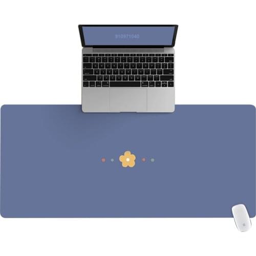 XXL Office Computer Desk Mat Table Keyboard Big Mouse Pad Light Blue Flowers Laptop Cushion Desk Non-slip Mat Gamer Mousepad Mat