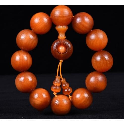 Song Mingzi Can Transmit Light Comparable to Amber North Imperial Blood Dragon Wood Pine Cypress Bead Bracelet