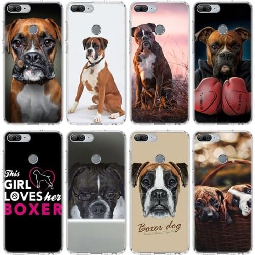 Boxer Dog Phone Case For Huawei Honor 10 9 20 Lite 9X 8X 8A Pro 7A 7X Y5 Y6 Y7 Y9 2019 V20 V30 Soft Cover Coque Shell