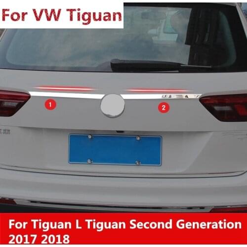 For Volkswagen Tiguan Second Generation 2017 2018 Rear Trunk Upper Cover Tailgate Trim Hatch Back Door Handle Molding Garnish