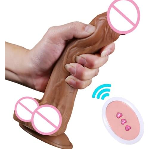 Smart Heating Automatic Vibrating Dildo Real Dick Sex Product for Women Soft Dildo Vibrator Realistic Huge Penis Adult Sex Toys