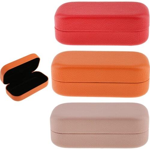 PU Leather Sunglasses Case Hard Glasses Cases Woman Mens Solid Eyeglass Box 16*8*5.4cm