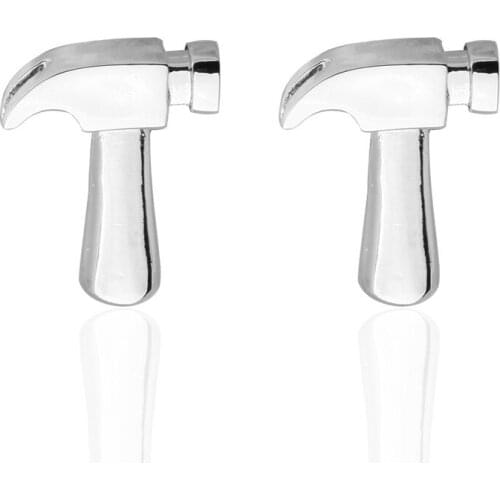 KC626 Silvery Hammer Cufflinks Silvery Copper Tool Design Best Gift For Men Cuff Links Wholesale&retail