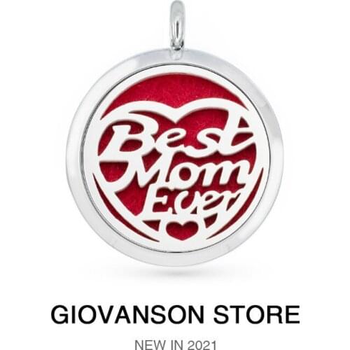 Locket Pendants For Women Gift Necklace Charms Jewelry Making Stainless Steel Magnetic Aromatherapy Essential Oil Perfume 30mm