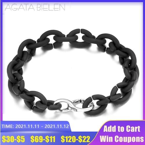 Fashion Twisted black beads Hard Rubber X Handmade Bracelet women Accessories Jewellery Fashion