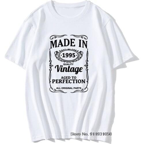 Tops T Shirt Men Born In 1995 limited editon Retro Vogue Vintage Geek Custom Male Tshirt XS-XXXL Mens Short Sleeve T-shirts