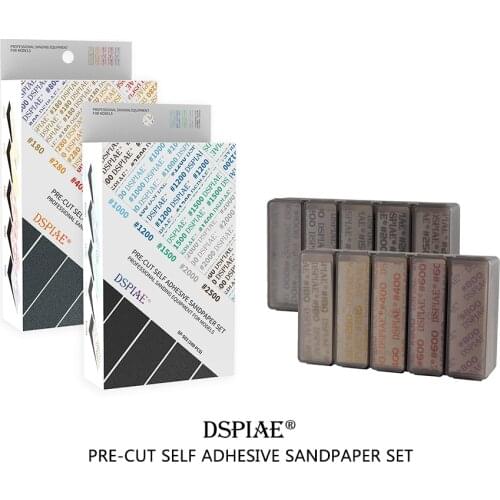 DSPIAE Pre-cut self adhesive sandpaper set Gundam military model polishing tools 100pcs/box
