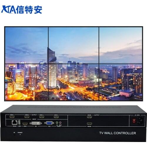 2K Video Wall Controller 1920×1080P@60Hz 1 HDMI/DP Input 6 HDMI Output 2x3 2X2 3x2 TV Processor
