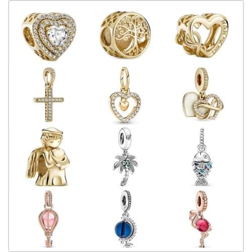 New Original 925 Silver Bracelets Accessories Charm Bead Fit Pandora Charms Silver 925 Beads Bracelet For Women DIY Jewelry Gift