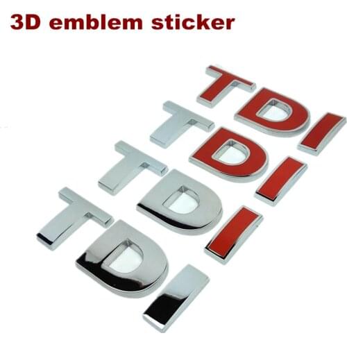 New 3D Metal TDI Logo Badge Emblem Decal Sticker Car styling for VW volkswagen Golf JETTA PASSAT MK4 MK5 MK6 car accessories