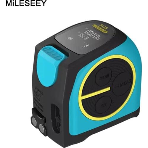 Original Youpin Laser Tape Measure 2 in 1 Digital Optical Range Finder with LCD Digit Display Magnetic Hook Rangefinder