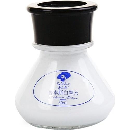 Paul Rubens 30ML White Ink Watercolor Paint Glass Bottle Professional Painting Correction Quick-drying Art Supplies