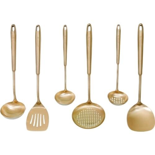 Nordic 304 Stainless Steel Spatula Thick Spatula Strainer and Soup Spoon Household Kitchen Ladle and Spoon Full Set