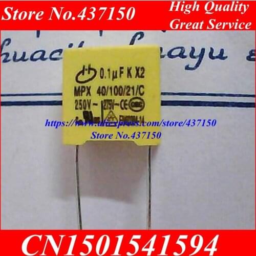 Pitch = 10 104K 275V 0.1UF K X 2 safety capacitor 104